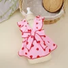 Bow Dress with Strawberry Pattern - Image 5