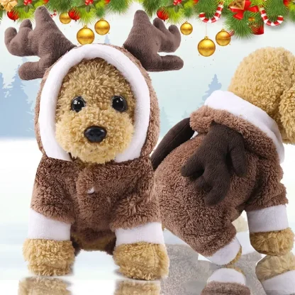 Cozy Fleece Elk Costumes with Antler - Image 13