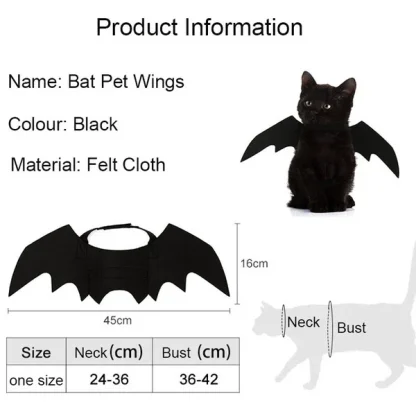 Black Bat Wings Halloween Costume - Image 11