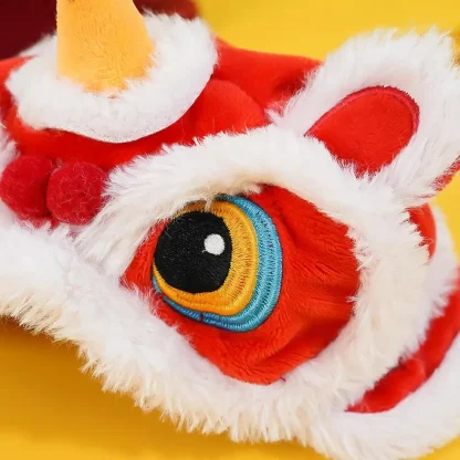Plush Headwear with Dragon Head Design - Image 3