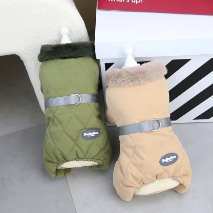 Quilted Pet Clothes with Warm Fleece - Image 4