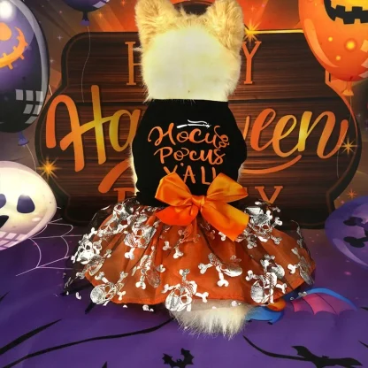 Breathable Halloween Dress with Bow - Image 5