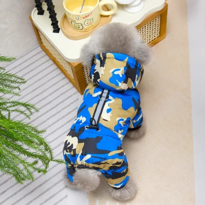 Camo Print Pet Jumpsuit with Hood - Image 5