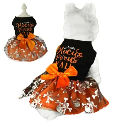Breathable Halloween Dress with Bow - Image 2