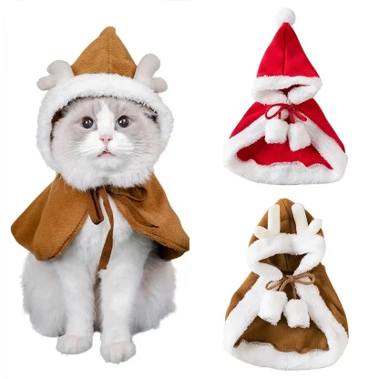 Hooded Cloak Christmas Pet Costume - Image 10
