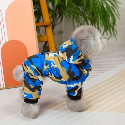 Camo Print Pet Jumpsuit with Hood - Image 4