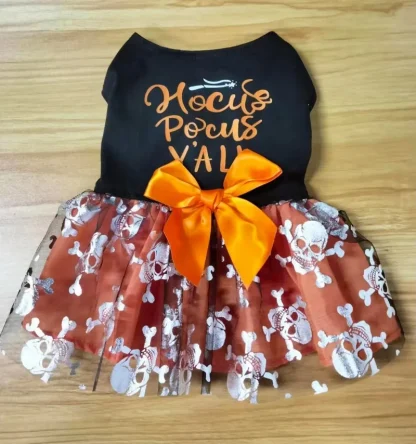 Breathable Halloween Dress with Bow - Image 3