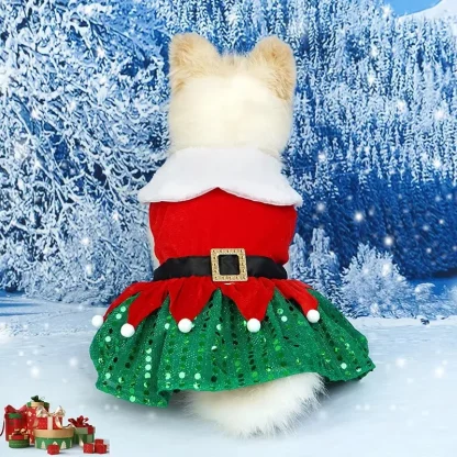 Cute Christmas Dress with Sequins Design - Image 2