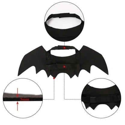 Black Bat Wings Halloween Costume - Image 10
