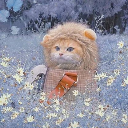 Funny Lion Wig with Ears for Pets - Image 4