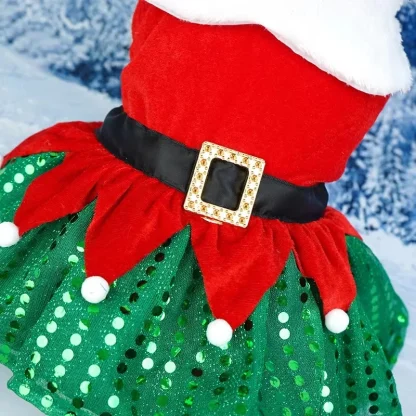 Cute Christmas Dress with Sequins Design - Image 5