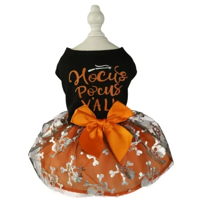 Breathable Halloween Dress with Bow