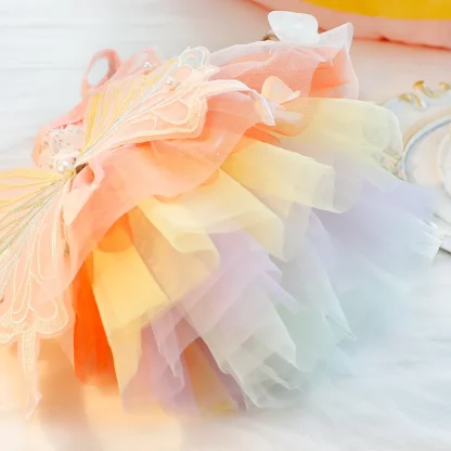 Colorful Dress with Butterfly Wing Design - Image 5