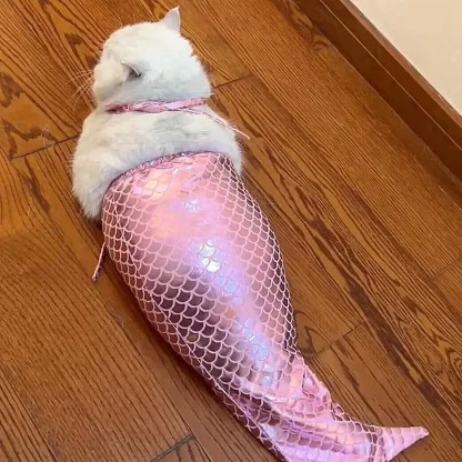 Shiny Mermaid Tail Pet Costume - Image 4