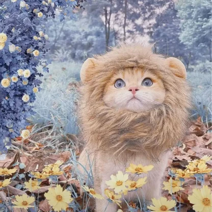 Funny Lion Wig with Ears for Pets - Image 8